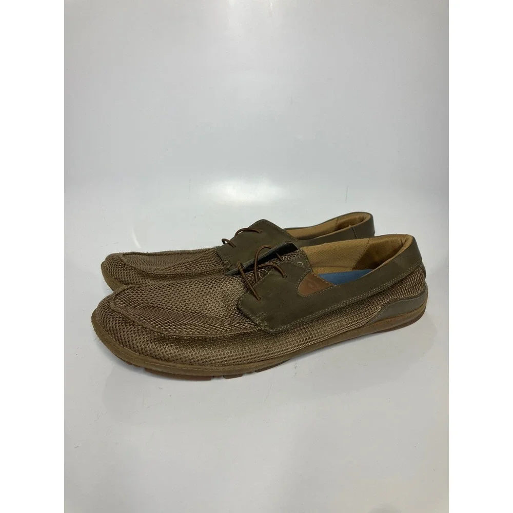 Olukai Mano Mesh Boat Shoes Mens 11 Brown‎ Good Breathable Slip On Loafers